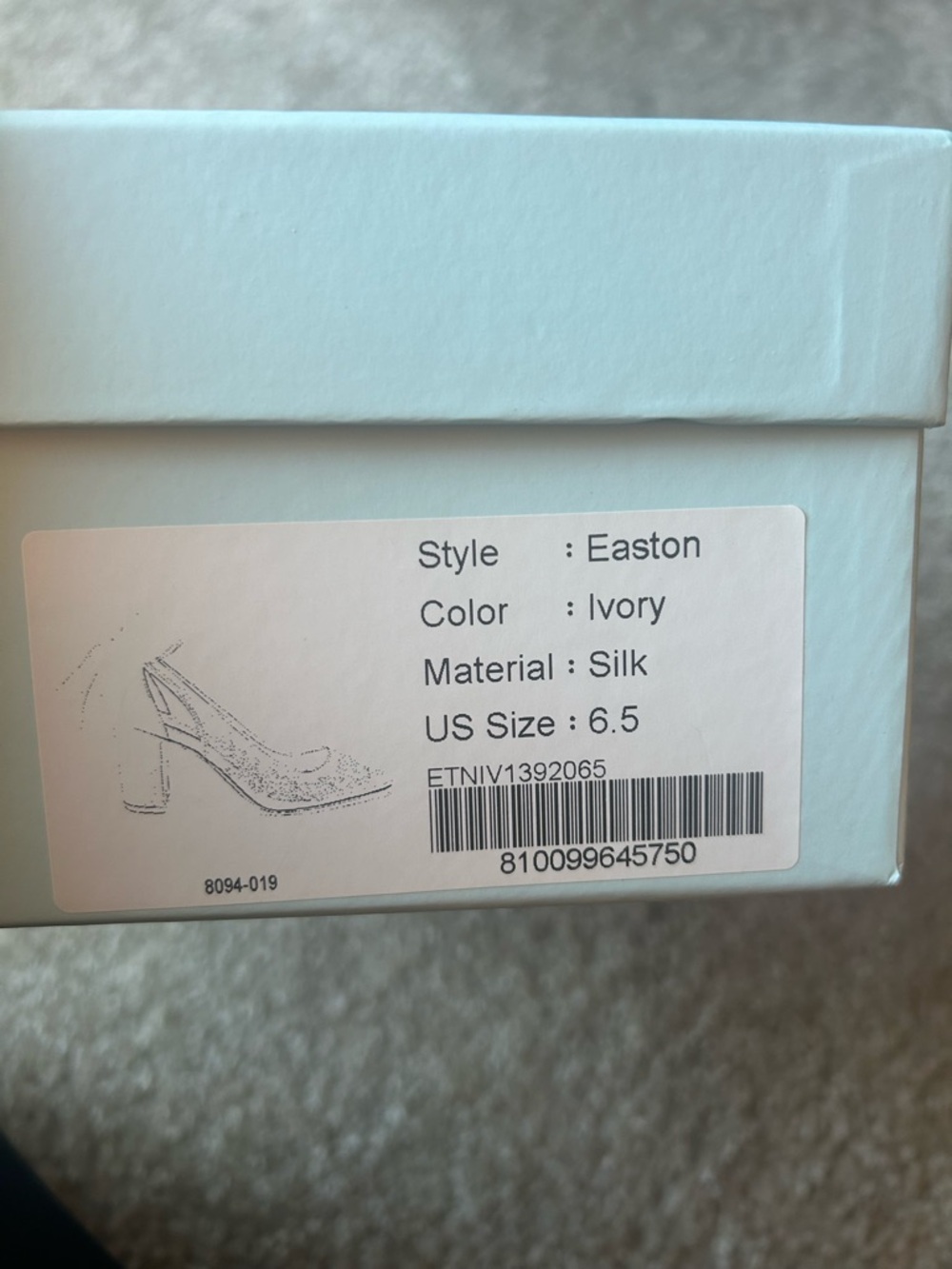 Bella Belle Bridal Ivory Lace Heel Pumps w/ Removable Ankle Strap (Easton style) - Picture 8 of 8
